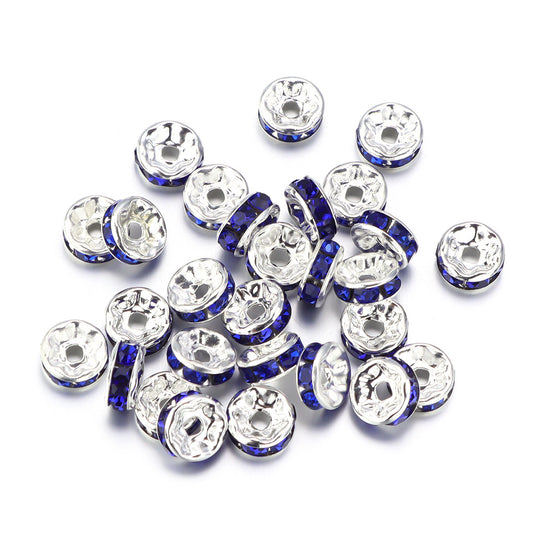 Colorful Rhinestone Spacers(4mm-6mm) A16