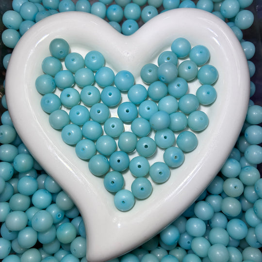 (New) Blue Sky (Bodhi 12mm*11mm Apple shape )