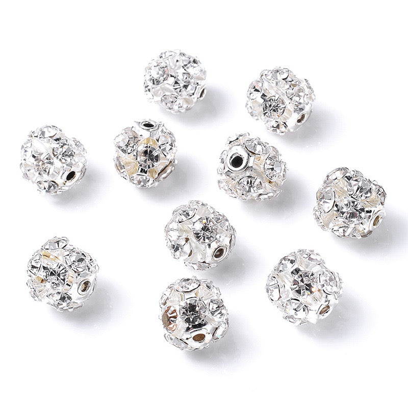 Disco Ball Rhinestone Spacer(6mm) A17