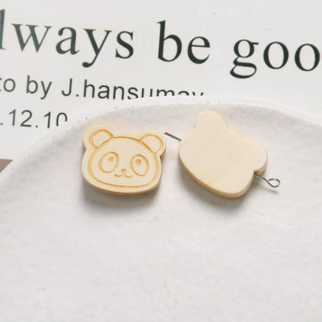 Wooden Panda Head 🐼
