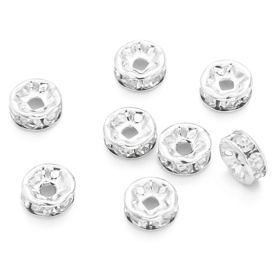 Rhinestone Spacers 6mm-8mm A11