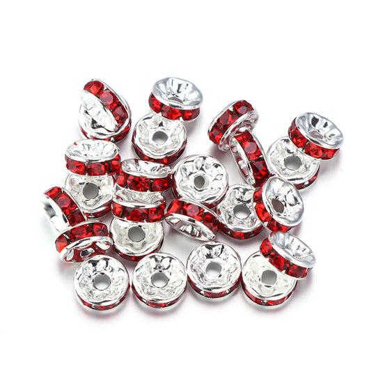 Colorful Rhinestone Spacers(4mm-6mm) A16