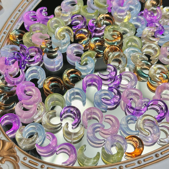 Carved glass beads