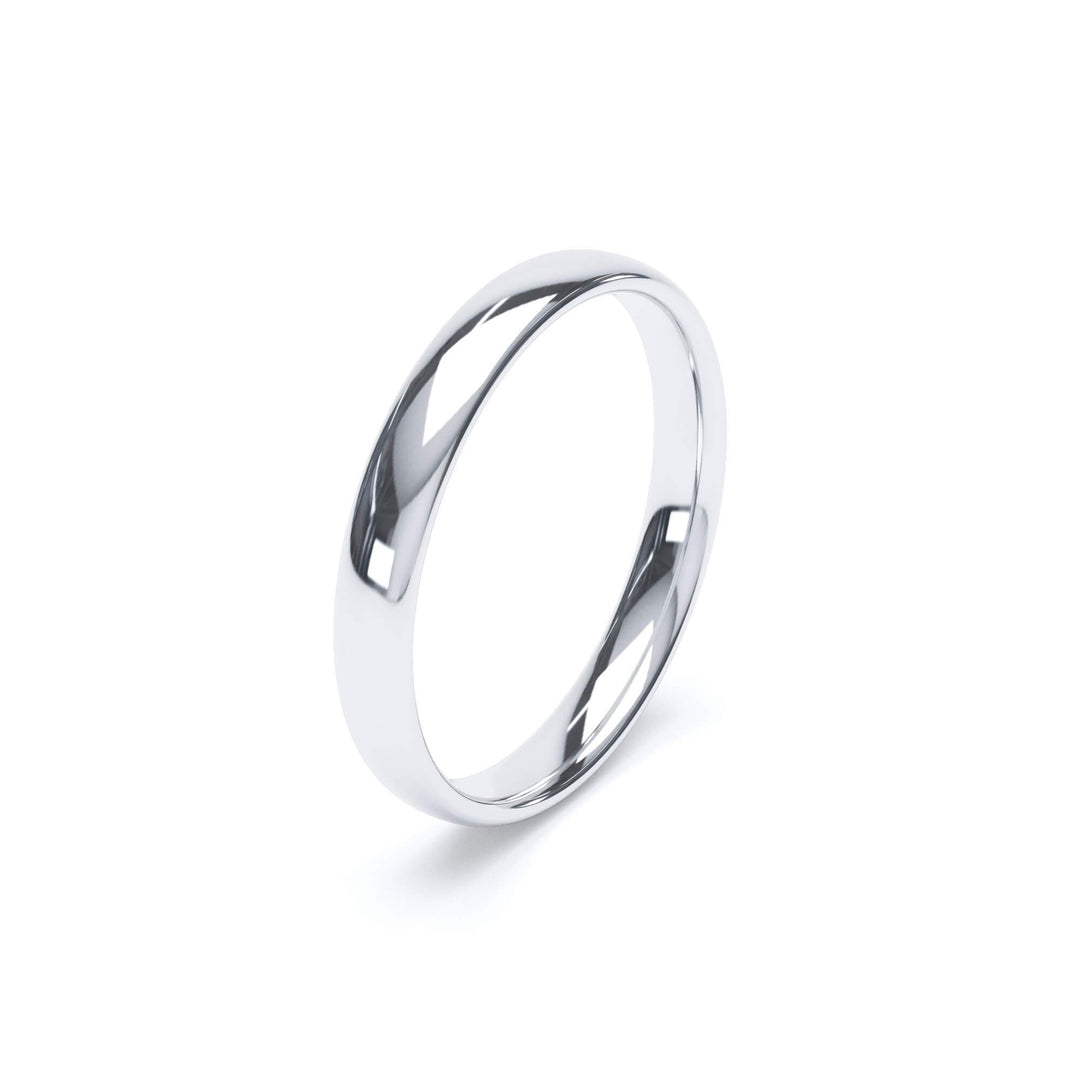 ATLAS — Oval Profile Wedding Band in 950 Platinum