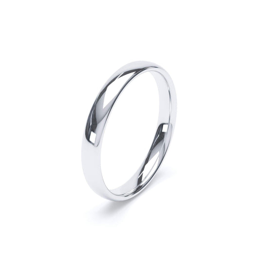 ATLAS — Oval Profile Wedding Band in 950 Platinum