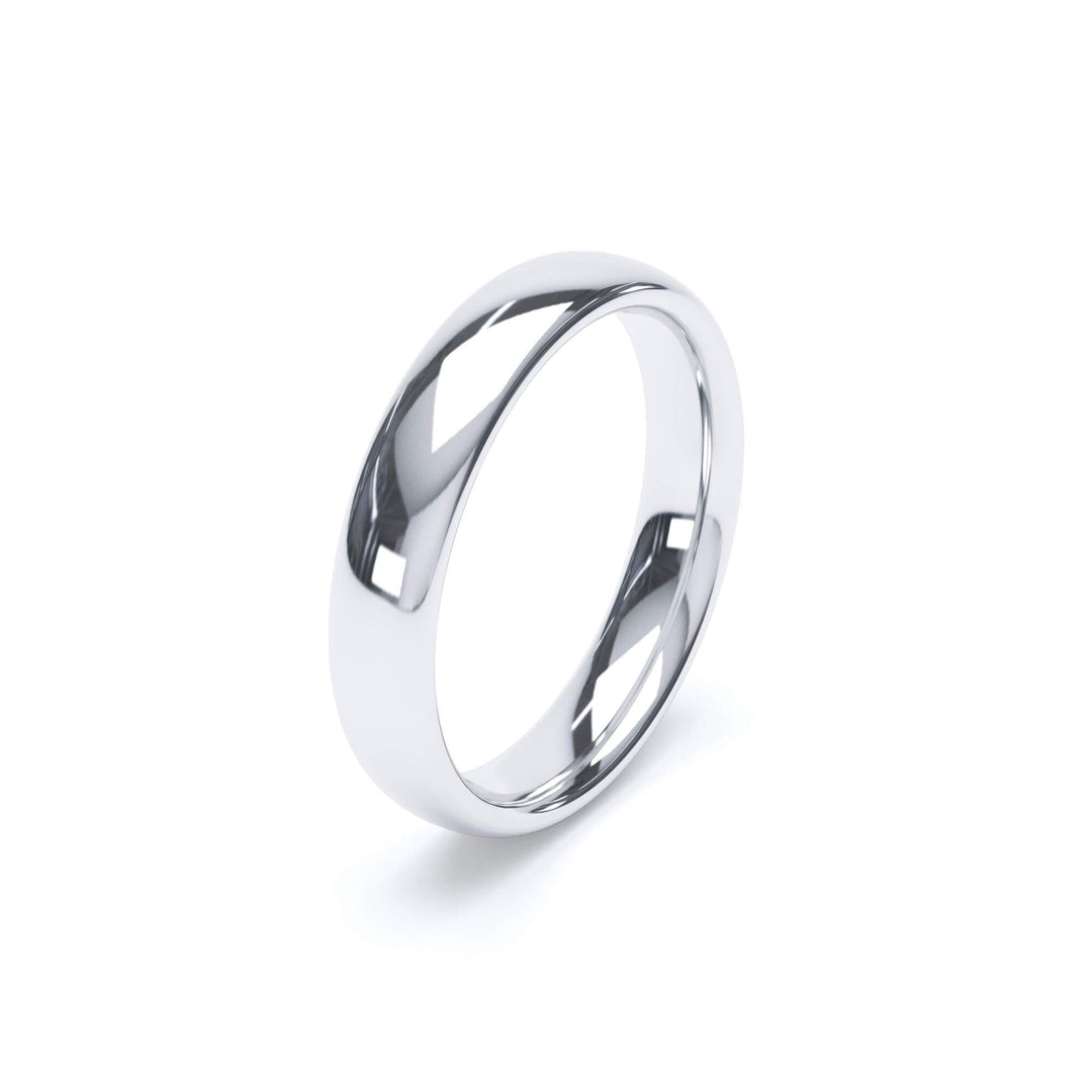HELIOS — Regular Court Wedding Band in 950 Platinum
