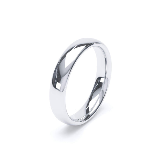HELIOS — Regular Court Wedding Band in 950 Platinum