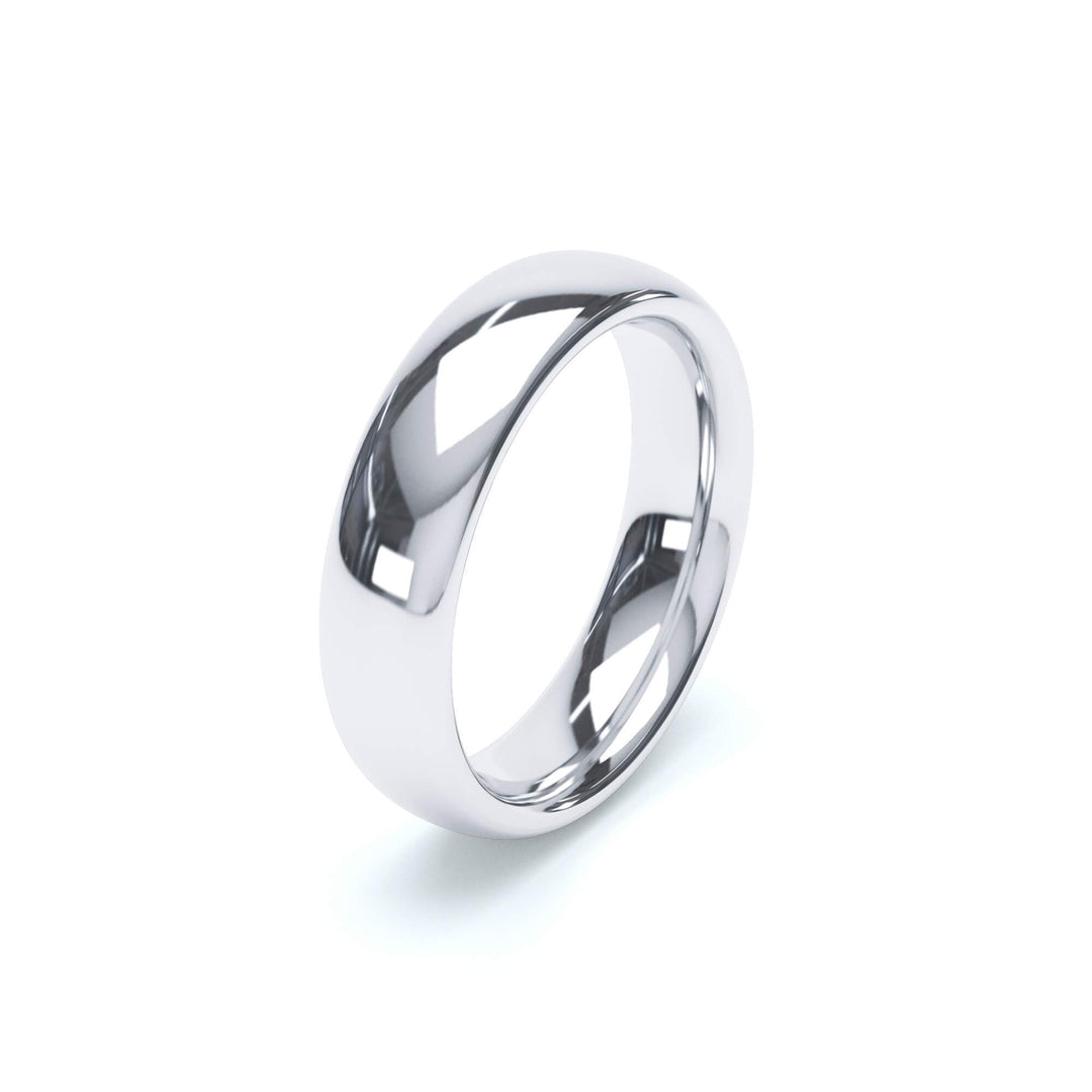 HELIOS — Regular Court Wedding Band in 950 Platinum