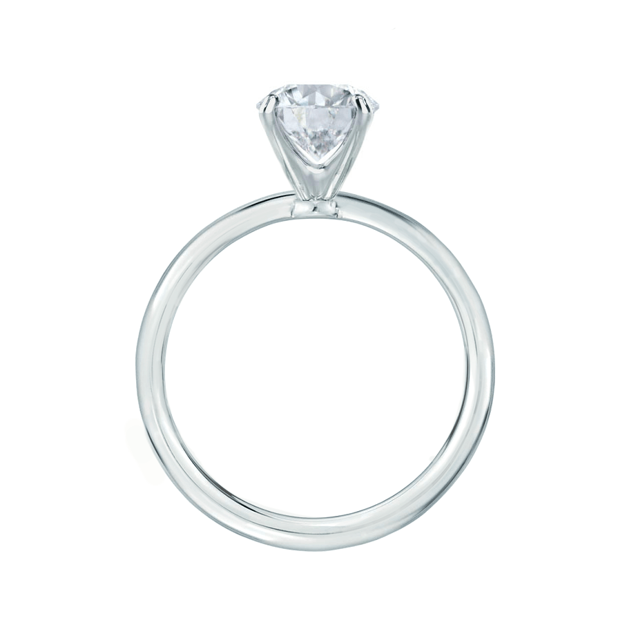 LILY - Round Lab Diamond 950 Platinum Petite Channel Set Ring