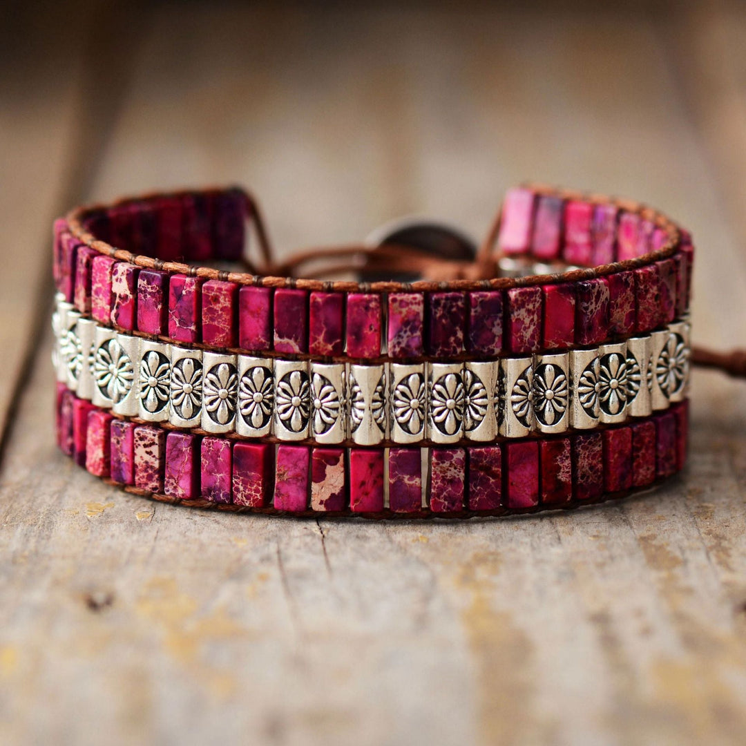 Emperor Stone Beaded Woven Bracelet