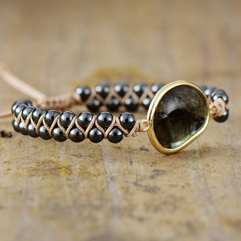 Labradorite Beaded Bracelet