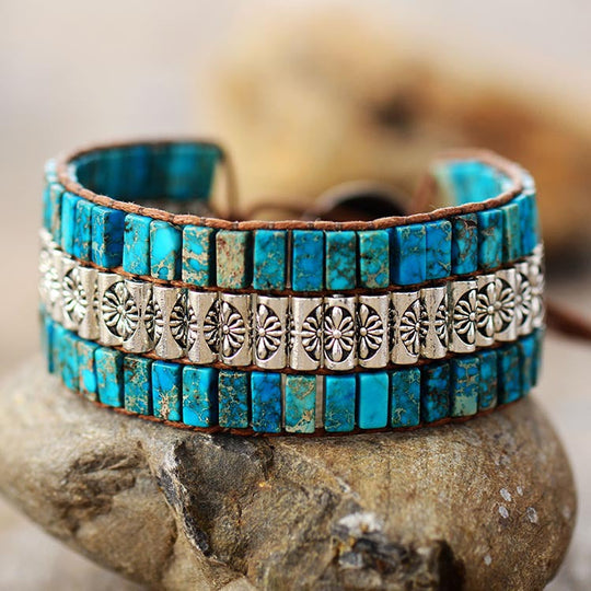 Emperor Stone Beaded Woven Bracelet