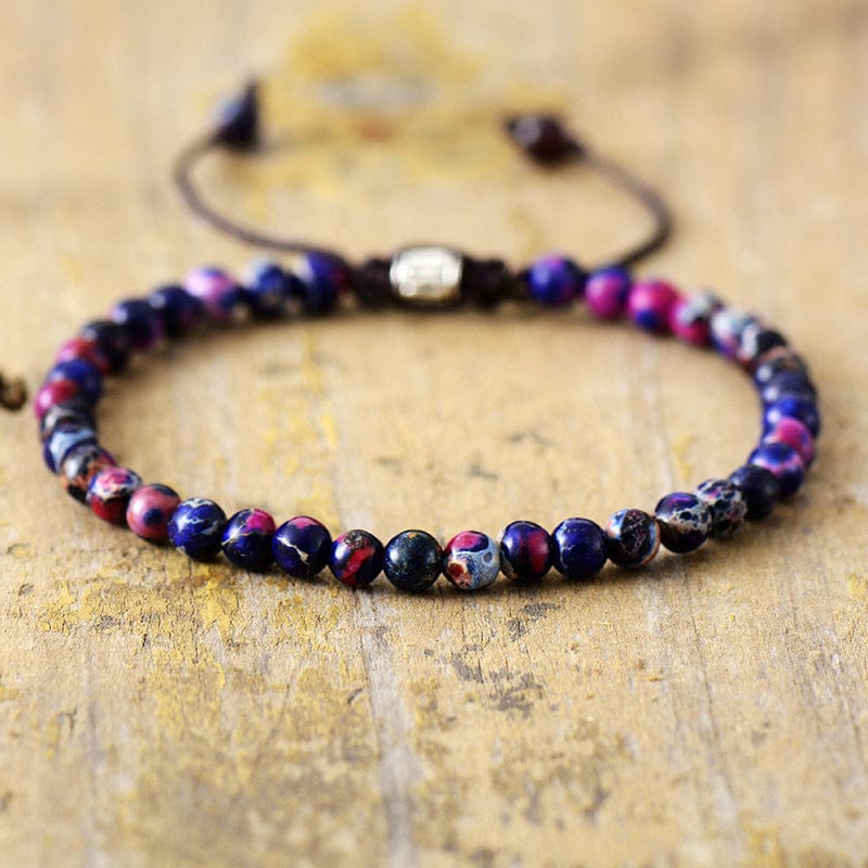 Handcrafted Beaded Bracelet with Natural Stones