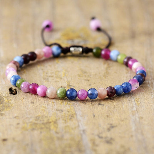 Handcrafted Beaded Bracelet with Natural Stones