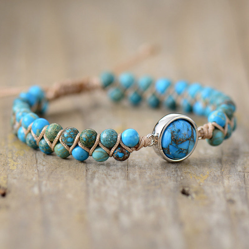 Emperor Stone Double-layer Handwoven Bracelet