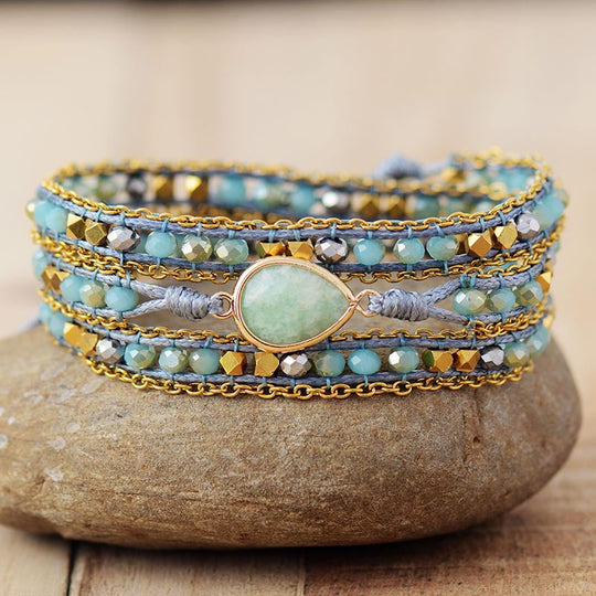 Tianhe Stone Crystal Braided Bracelet