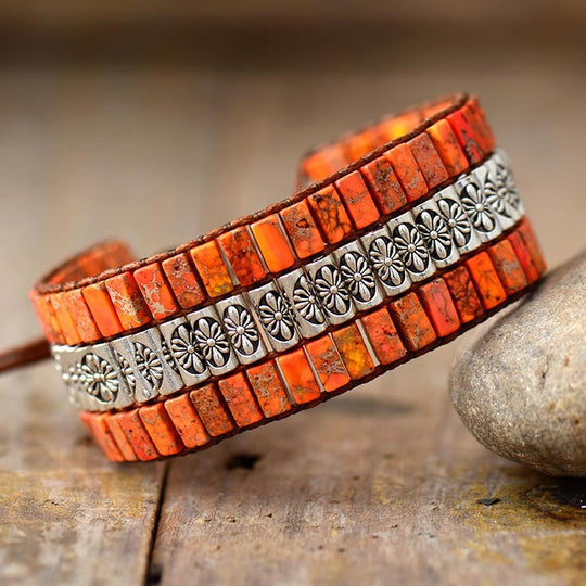 Emperor Stone Beaded Woven Bracelet