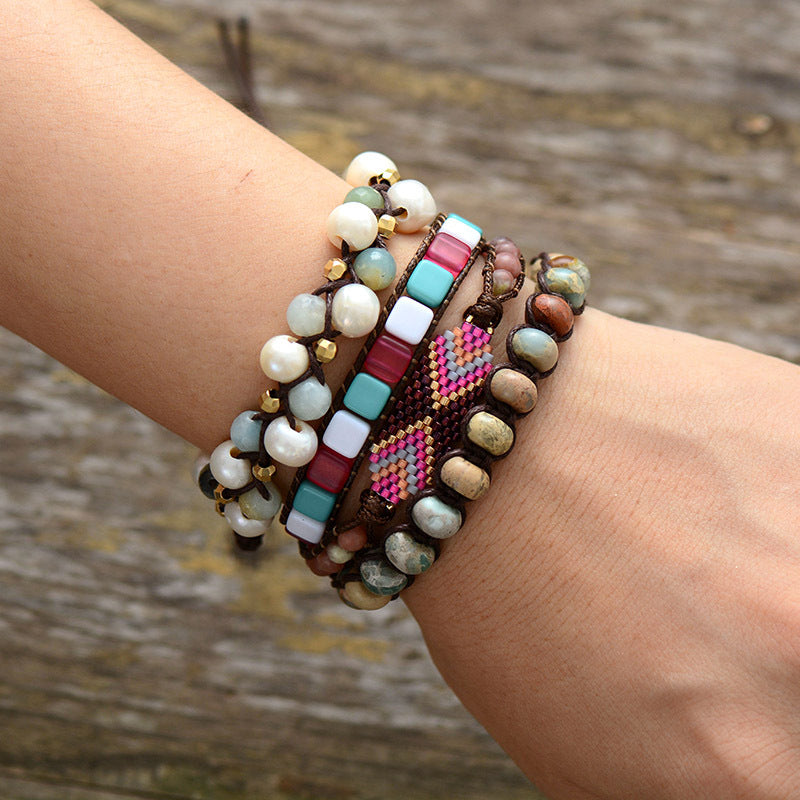 Handcrafted Beaded Natural Stone