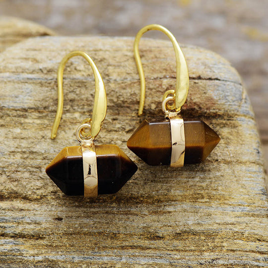 Geometric Natural Stone Earrings