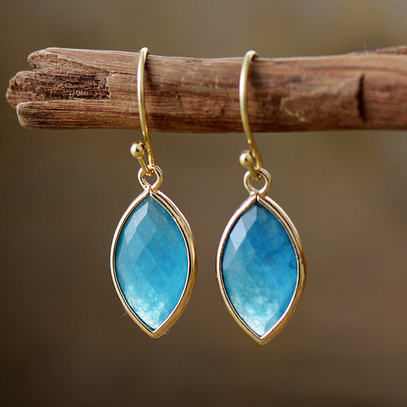 Larvikite Cat's Eye Pendant Earrings