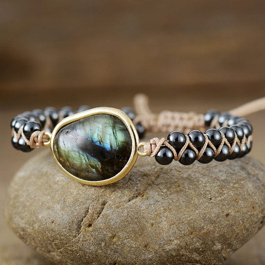 Labradorite Beaded Bracelet