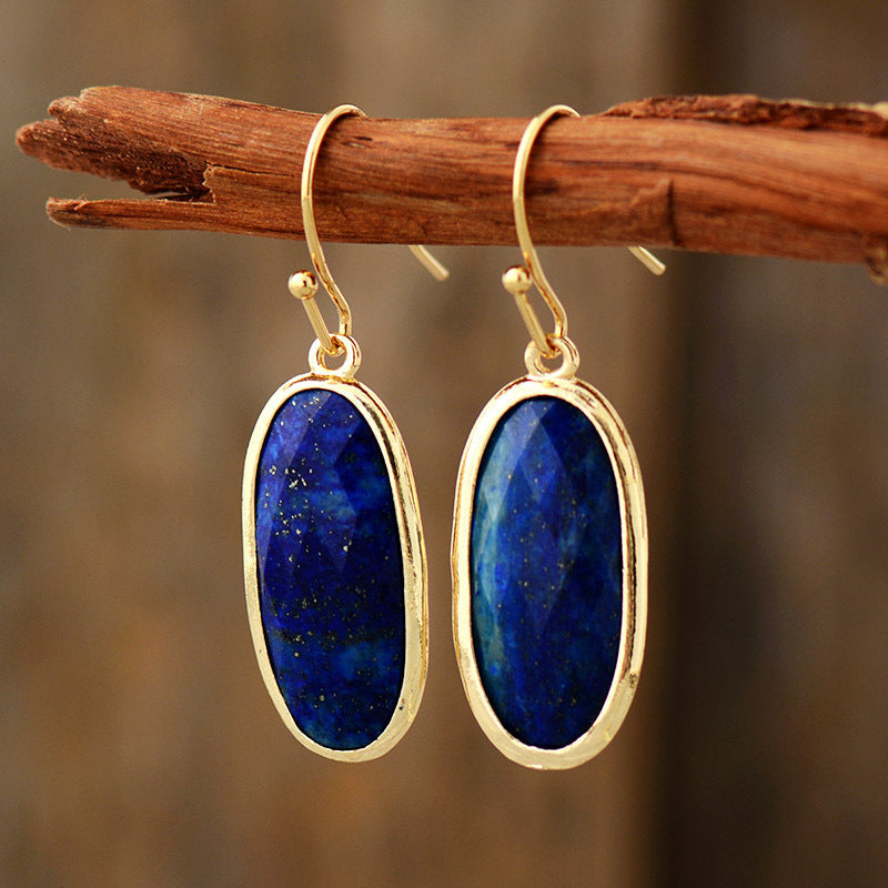 Natural Stone Pendant Earrings