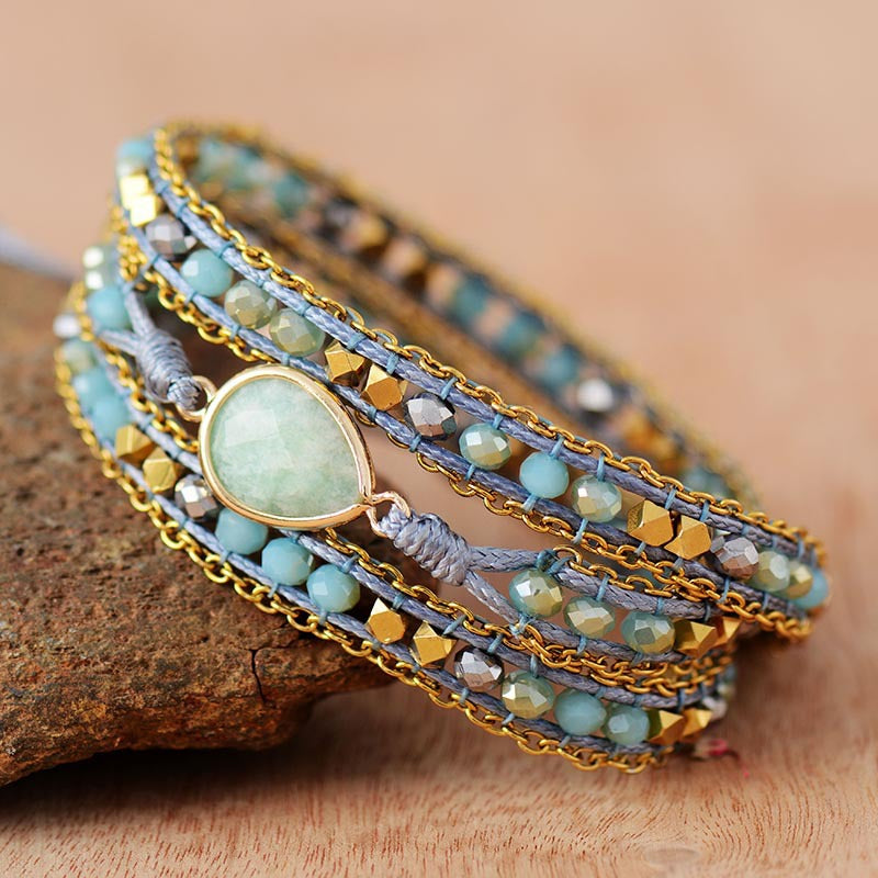 Tianhe Stone Crystal Braided Bracelet