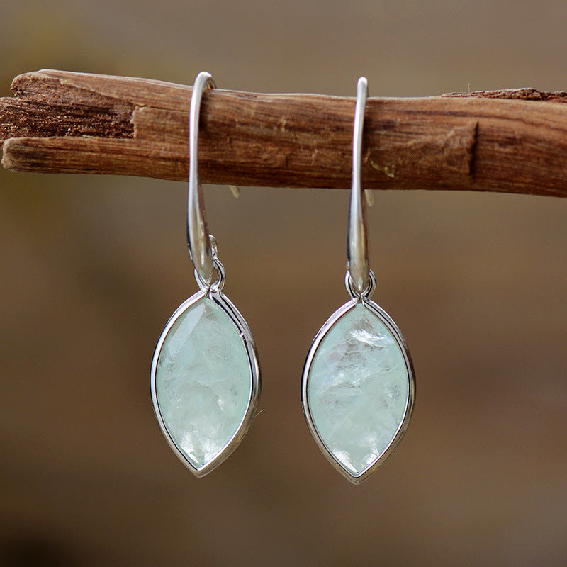 Larvikite Cat's Eye Pendant Earrings