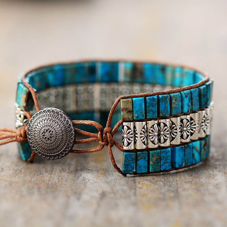 Emperor Stone Beaded Woven Bracelet