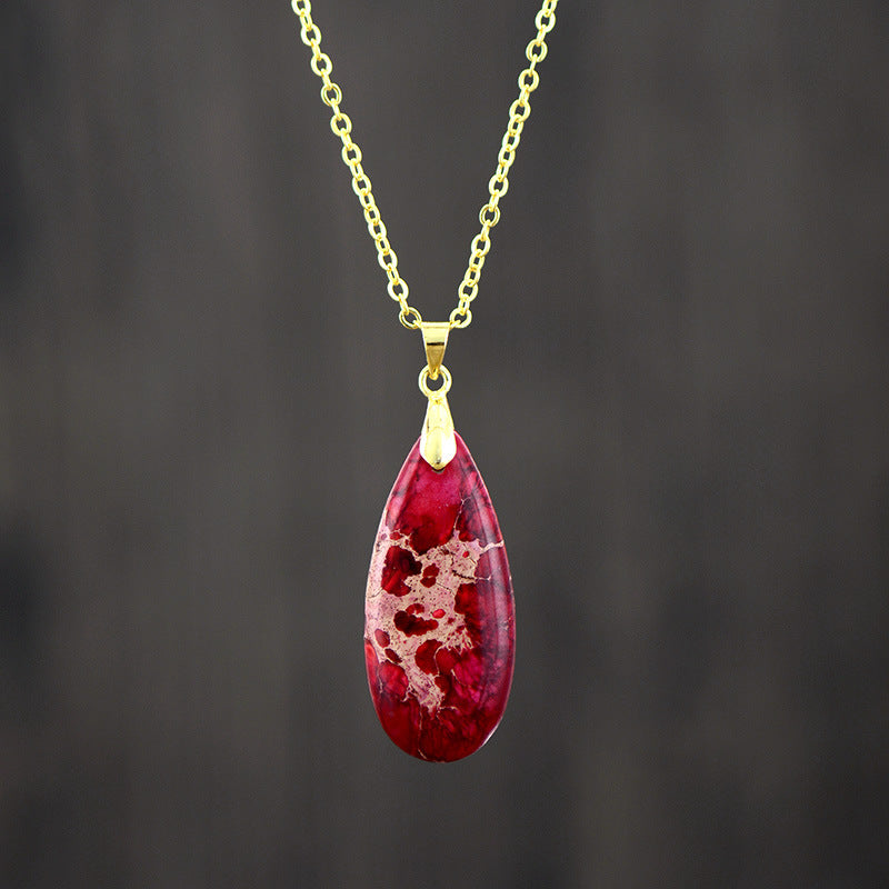 Emperor Stone Teardrop Pendant