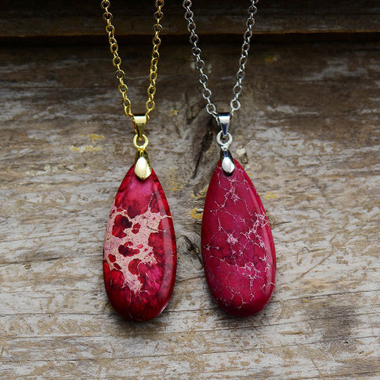 Emperor Stone Teardrop Pendant