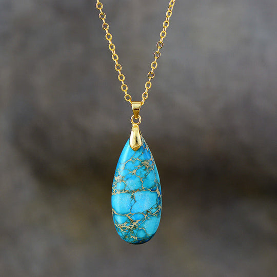 Emperor Stone Teardrop Pendant