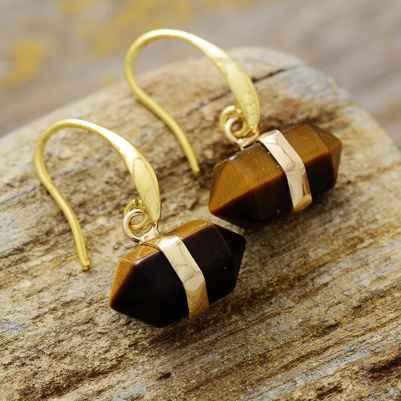 Geometric Natural Stone Earrings