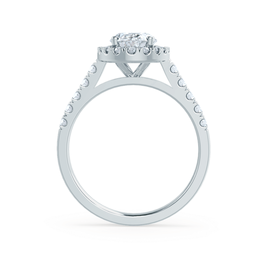 PEONY - Oval Lab Diamond 950 Platinum Halo