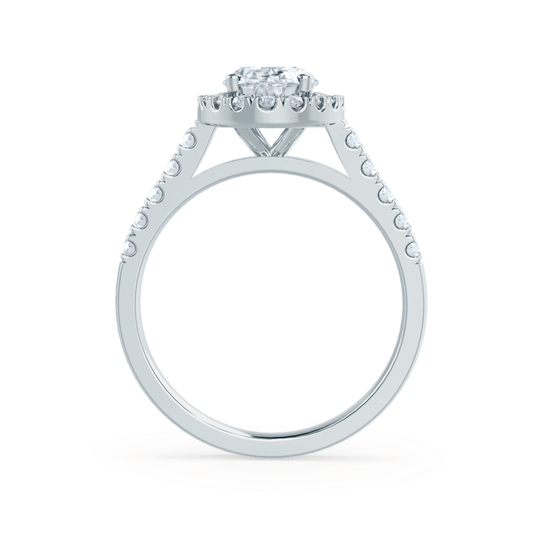 PEONY - Oval Lab Diamond 950 Platinum Halo