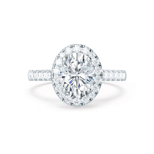 PEONY - Oval Lab Diamond 950 Platinum Halo