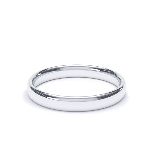 ATLAS — Oval Profile Wedding Band in 950 Platinum