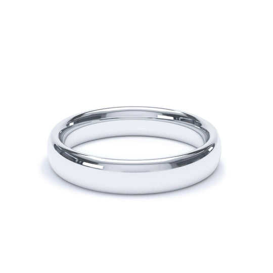 ATLAS — Oval Profile Wedding Band in 950 Platinum