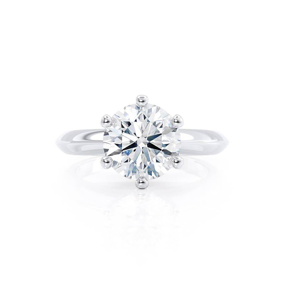 ANEMONE - Round Natural Diamond Platinum Solitaire