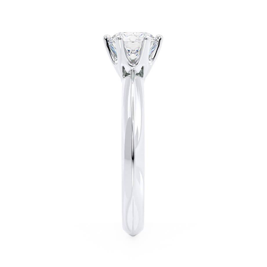 ANEMONE - Round Natural Diamond Platinum Solitaire