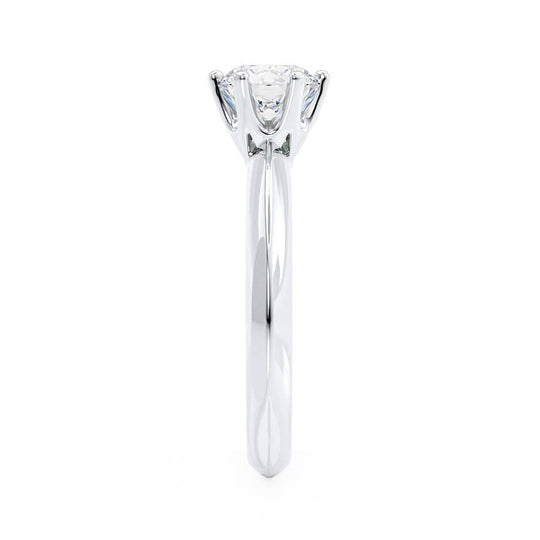 ANEMONE - Round Natural Diamond Platinum Solitaire