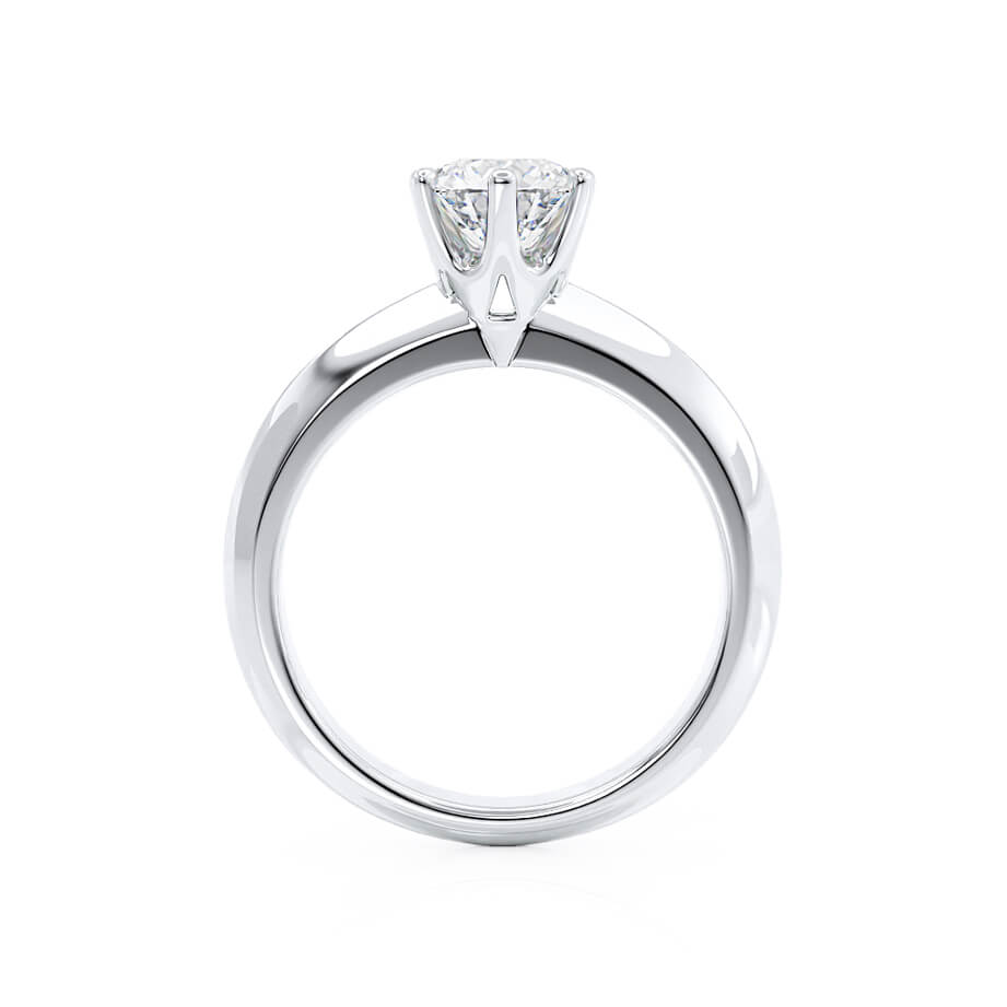 ANEMONE - Round Natural Diamond Platinum Solitaire