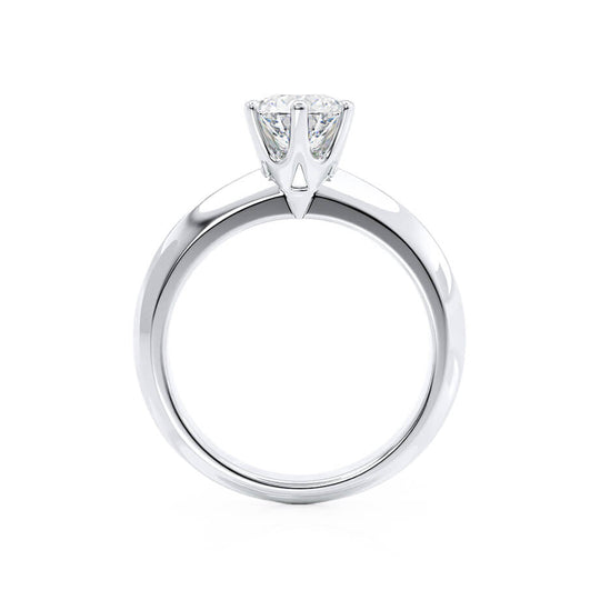 ANEMONE - Round Natural Diamond 18k White Gold Solitaire