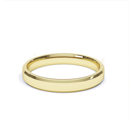 ORION — Bevelled Edge Wedding Band in 18k Yellow Gold