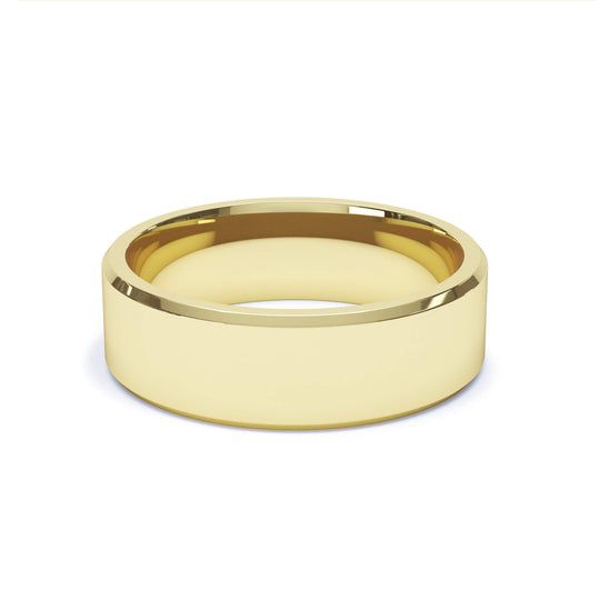 ORION — Bevelled Edge Wedding Band in 18k Yellow Gold