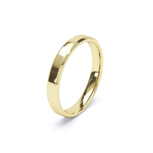 ORION — Bevelled Edge Wedding Band in 18k Yellow Gold