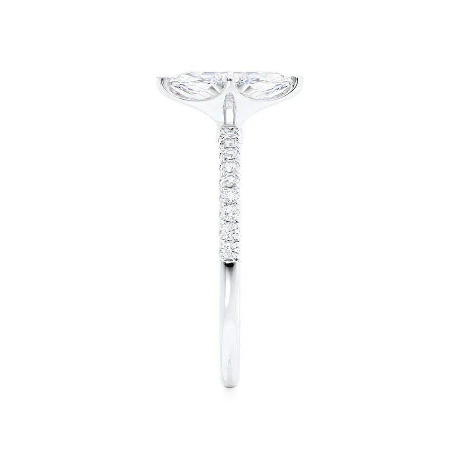 CALLA - Marquise Lab Diamond 950 Platinum Petite Solitaire