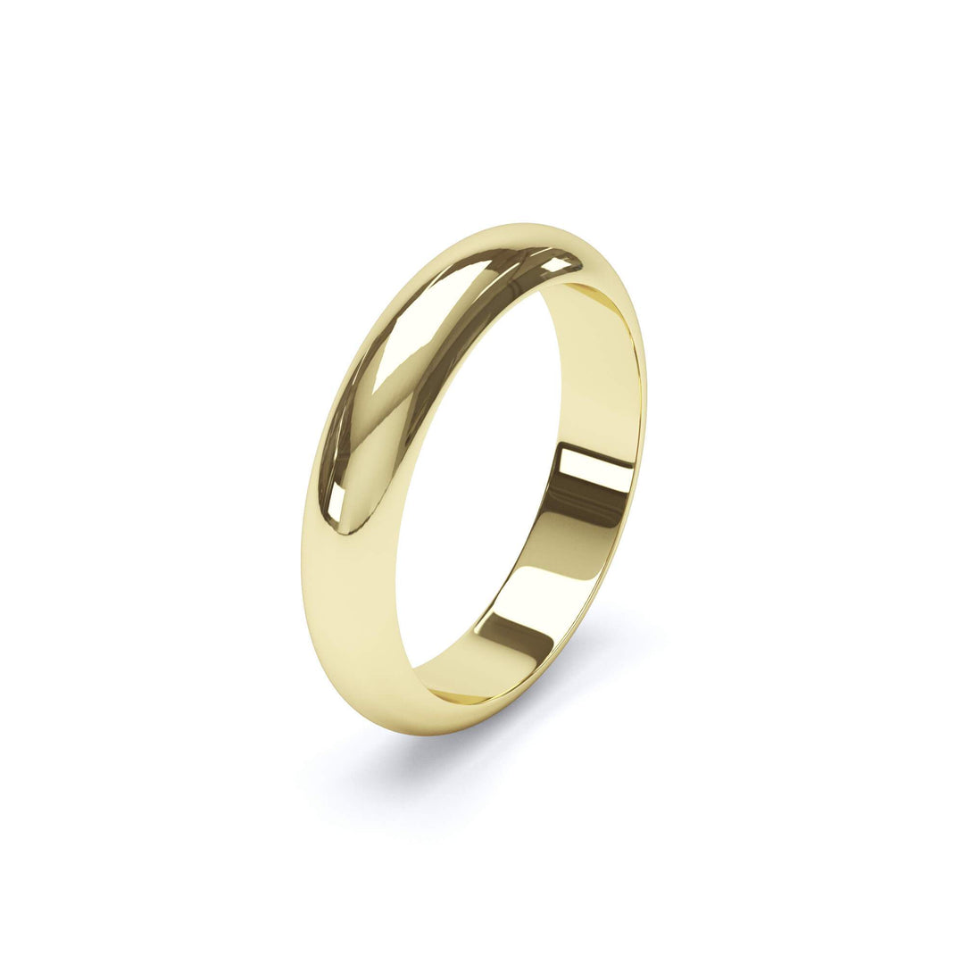 ARCTURUS — D Shape Wedding Band in 18k Yellow Gold
