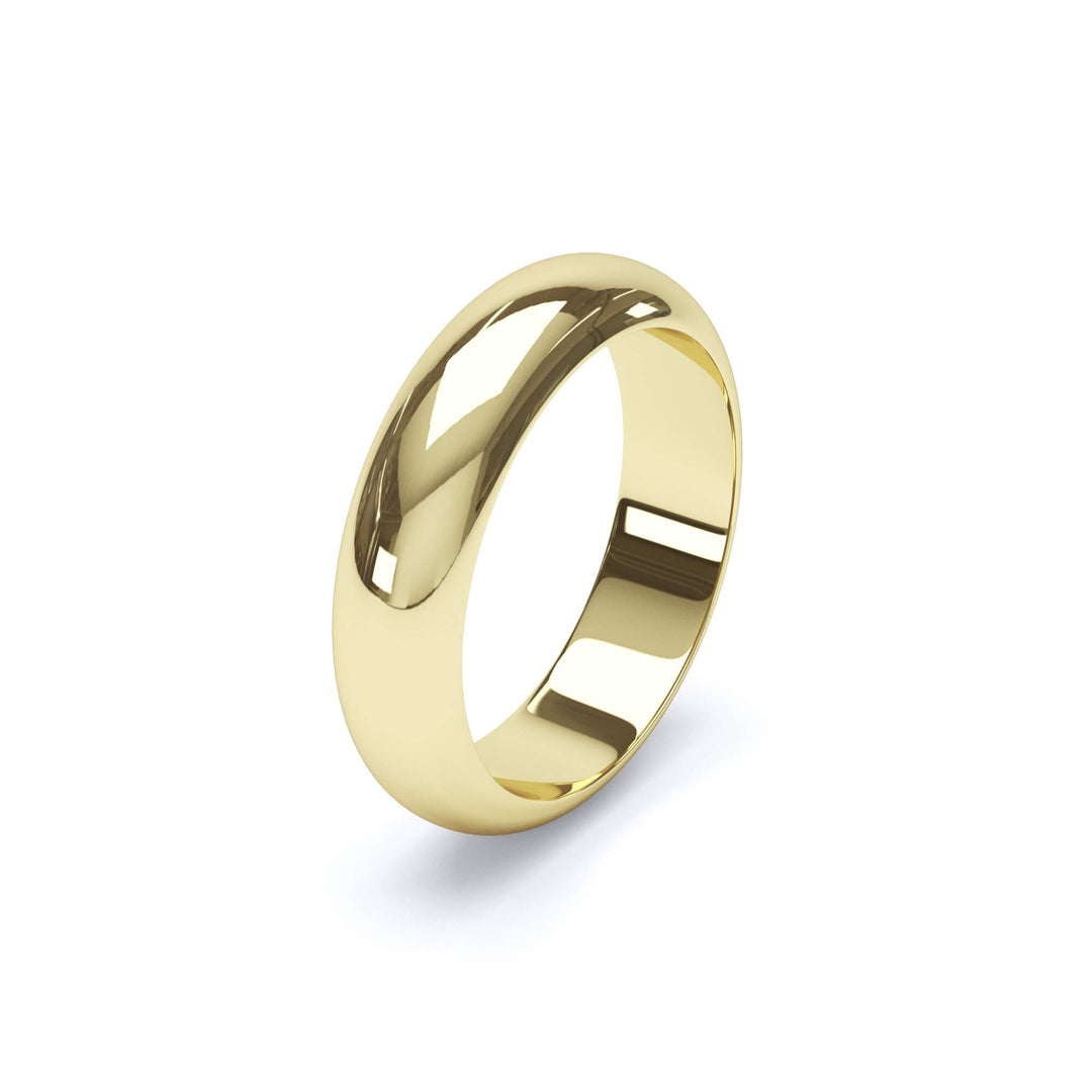 ARCTURUS — D Shape Wedding Band in 18k Yellow Gold