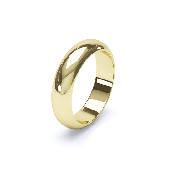 ARCTURUS — D Shape Wedding Band in 18k Yellow Gold
